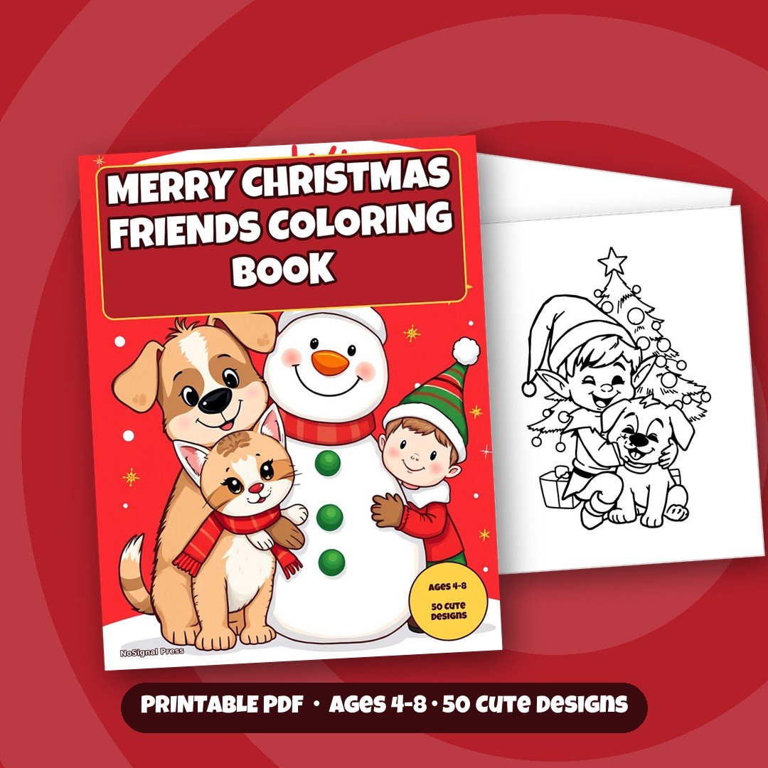 Merry Christmas Friends Coloring Book