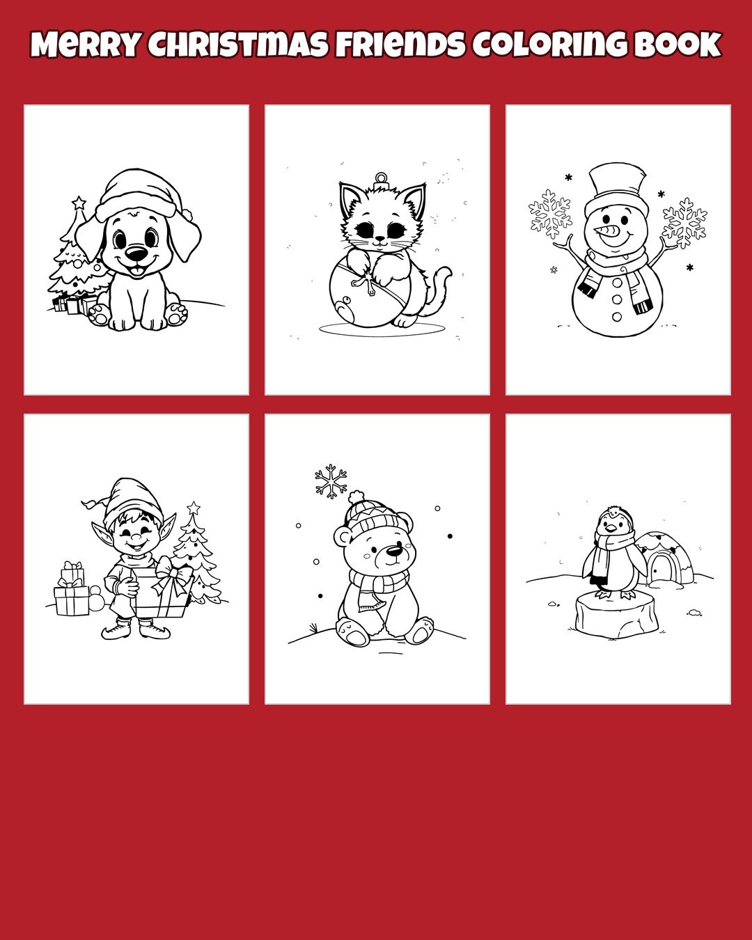 Merry Christmas Friends Coloring Book